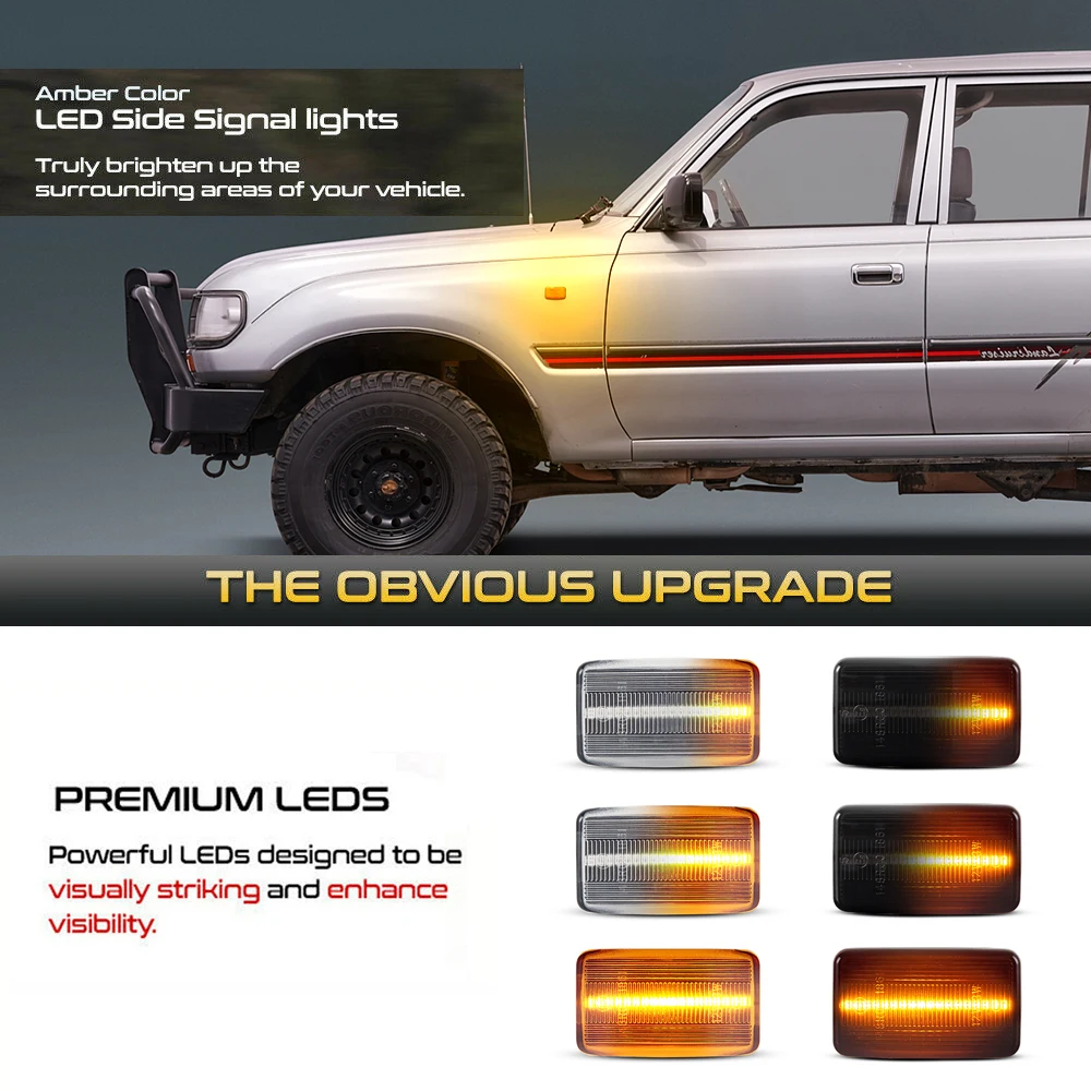 LED Dynamic Side Turn Signal Lights For Land Cruiser J80 LED Dynamic Side Turn Signal Lights For Land Cruiser J80