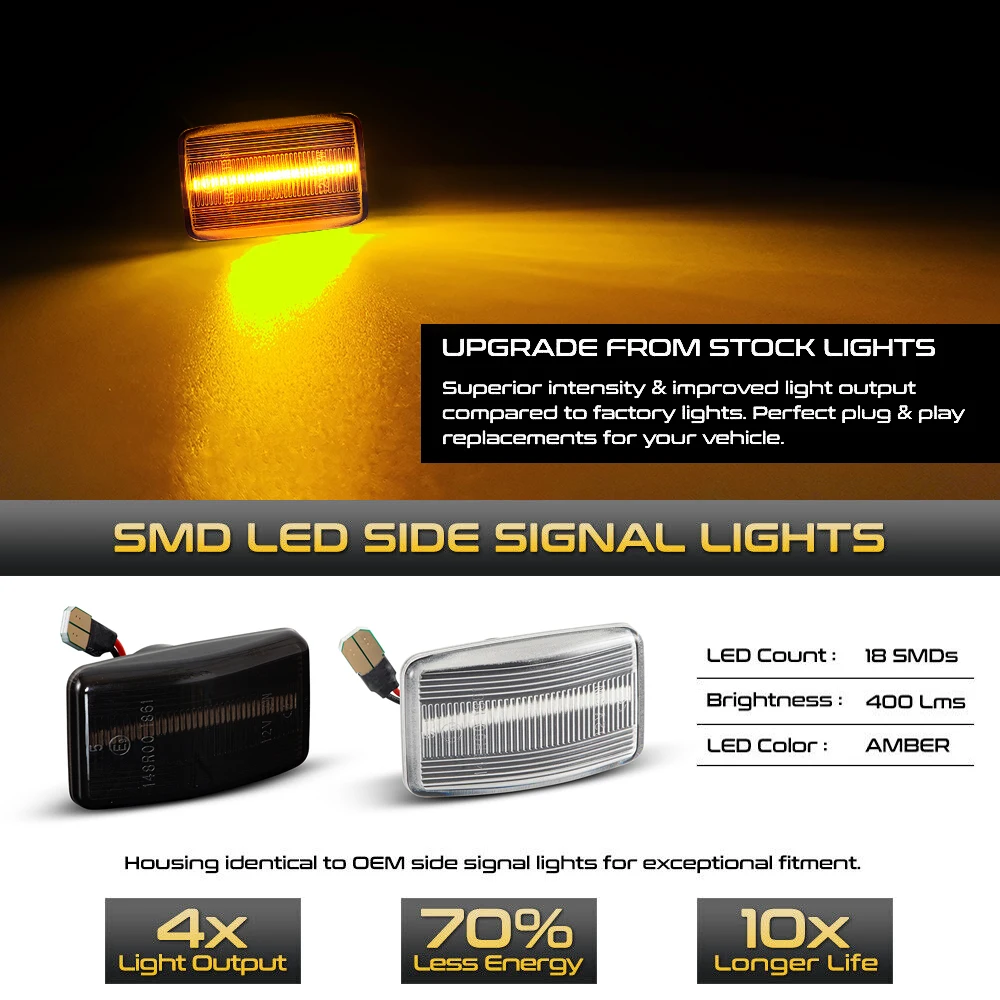 LED Dynamic Side Turn Signal Lights For Land Cruiser J80 LED Dynamic Side Turn Signal Lights For Land Cruiser J80